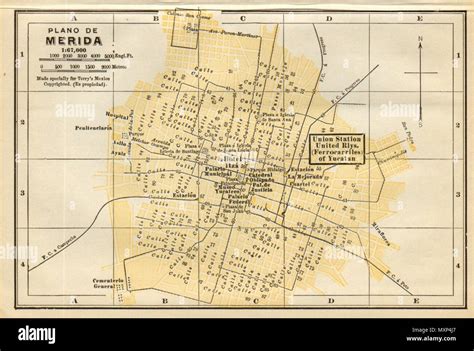 Plano De Mérida Au Mexique Mapa De La Ciudad Plan De Ville Vieille