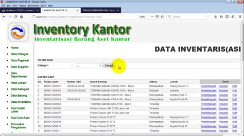 Source Code Aplikasi Inventory Kantor Berbasis Web Images