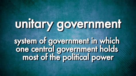 What Are Some Examples Of Unitary Government Slideshare