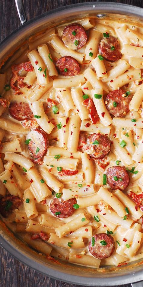 Then i have many more sausage recipes such at italian sausage, polish sausage, kielbasa, linguica, breakfast sausage, fresh sausage, smoked sausage and i have some chicken sausage and turkey sausage recipes. Creamy Mozzarella Pasta with Smoked Sausage #LaBellaVita ...