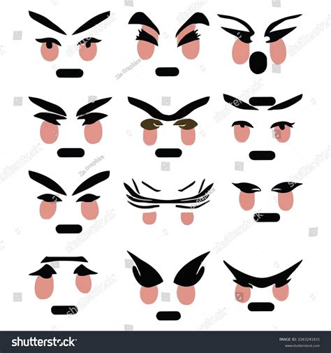 Set Eyes Expressions Vector File Stock Vector Royalty Free 2263241831
