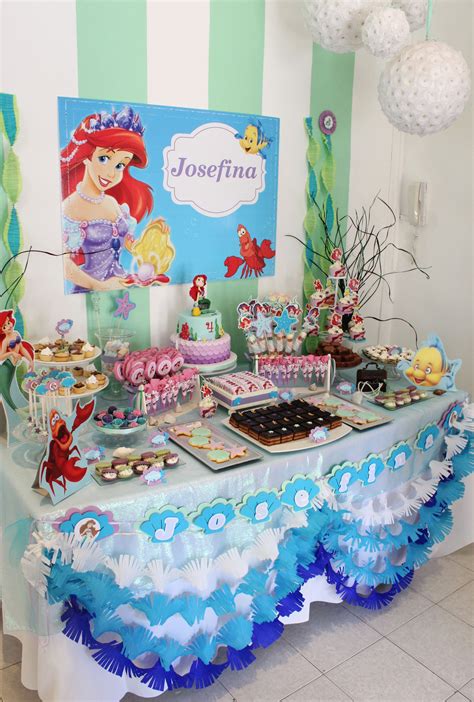 Little Mermaid Sweet Table By Violeta Glace Ariel Birthday Party Sea