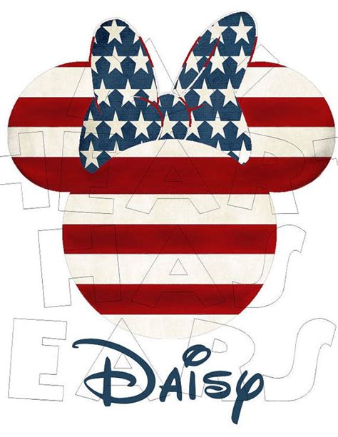 Printable DIY American Minnie Mouse 4th of July USA PERSONALIZED Iron