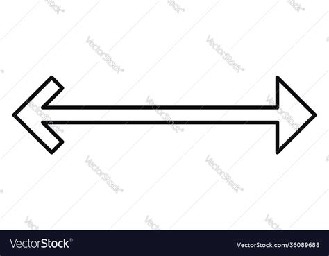 Two Arrows In Different Shapes Pointing Both Ways Vector Image