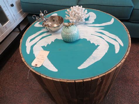 Pin By Bayside Chic Galveston On Accent Tables Beach Theme Living