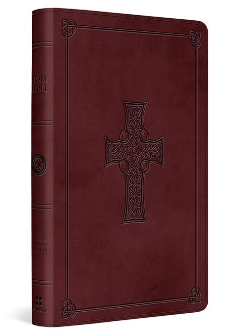 Esv Large Print Thinline Reference Bible Trutone Burgundy Celtic
