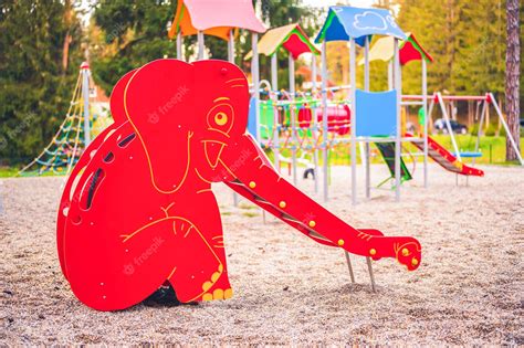 Premium Photo Colorful Playground On Yard In The Park Colorful