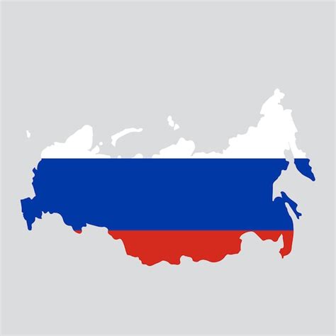 Premium Vector Map Of Russia Russian Flag Line Of Russia