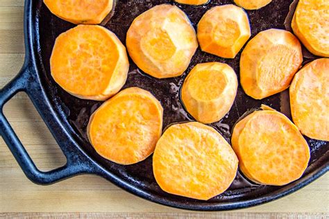 This sweet potato recipe that bakes cut up potatoes in the oven takes approximately 40 minutes to soften and bake potatoes in dish. Candied Sweet Potatoes with Homemade Maple Syrup Recipe