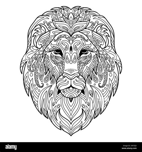 Lions Face Coloring Pages
