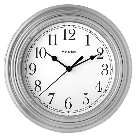 Buy Westclox 9 Inch Silver Round Simplicity Wall Clock Online At Lowest