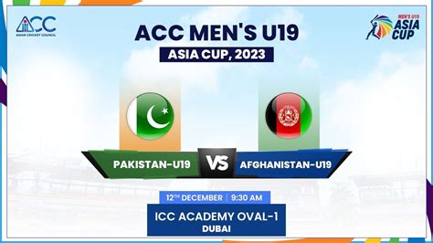 Pakistan Vs Afghanistan Match ACC Men S U Asia Cup Win