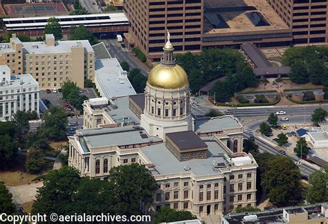 Aerial Photograph Of The Georgia State Capitol Building Atlanta