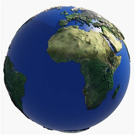 World Map Globe 3d Model