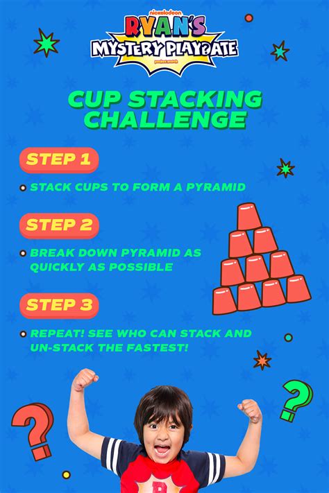 Ryans Mystery Playdate Cup Stacking Challenge Nickelodeon Parents