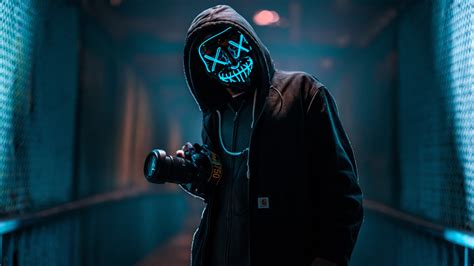 Mask Guy With Dslr Hd Photography 4k Wallpapers Images Backgrounds
