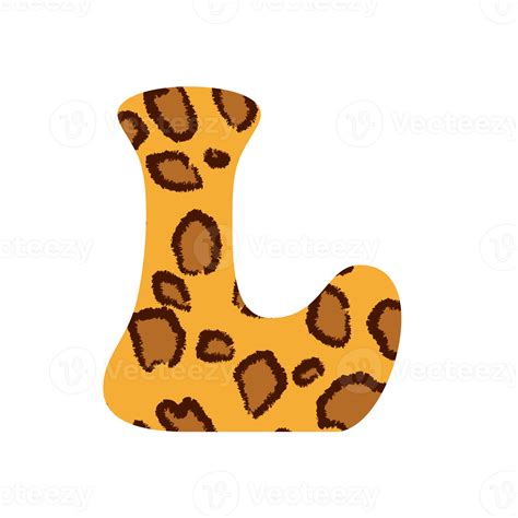 Leopard Print Alphabets And Number 10884054 Png