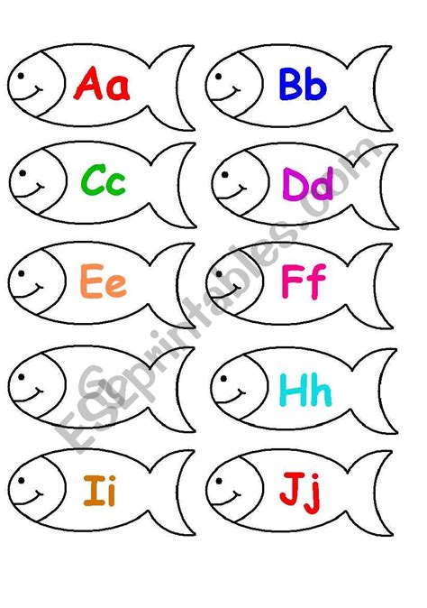 Alphabet Fish Esl Worksheet By Medmj