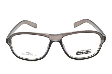 Gray Translucent Designer Nerd Eyeglasses Frame Full Rim Optical Custom Made Prescription