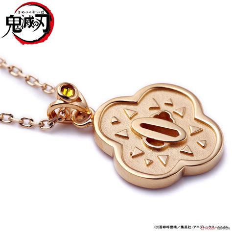 Demon Slayer Kimetsu No Yaiba Tsuba Necklace Zenitsu Agatsuma Anime