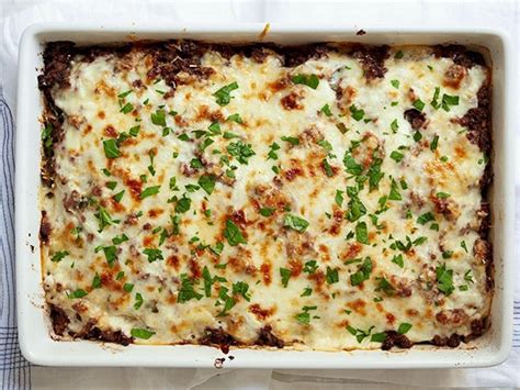 Ground beef and tomato sauce make a substantial sauce for this baked pasta. Ground Beef Recipes : Food Network | Recipes, Dinners and Easy Meal Ideas | Food Network