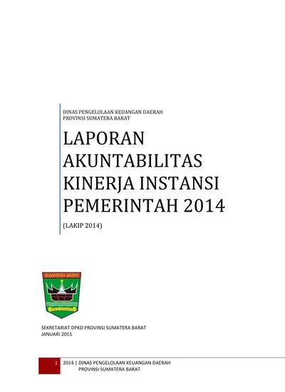 Laporan Akuntabilitas Kinerja Instansi Pemerintah 2014