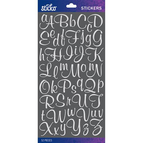 Cursive Alphabet Stickers