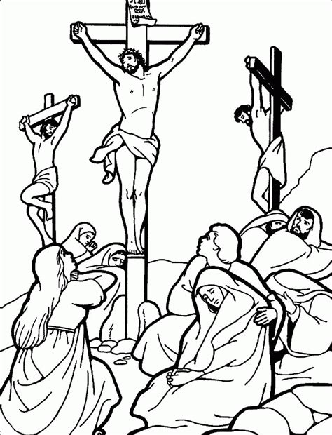 Crucifixion Coloring Pages - Coloring Home