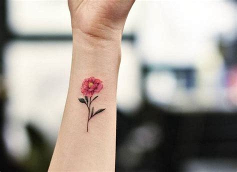Pink Peony Flower Tattoo On The Wrist