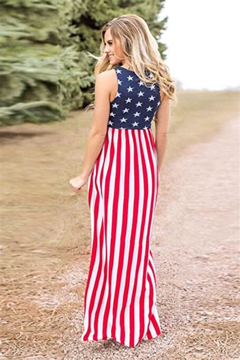 Patriotic Outfits For Women 4th Of July Outfits Maxi Dresses Casual Patriotic Outfit