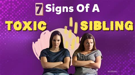 7 Signs Of A Toxic Sibling And How To Deal Youtube