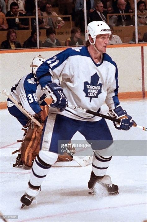 Borje Salming Of He Toronto Maple Leafs Watches The Play Against The