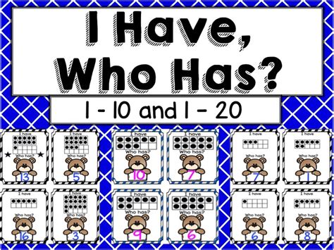 Number Recognition Game 1 20 I Have Who Has Teaching Resources