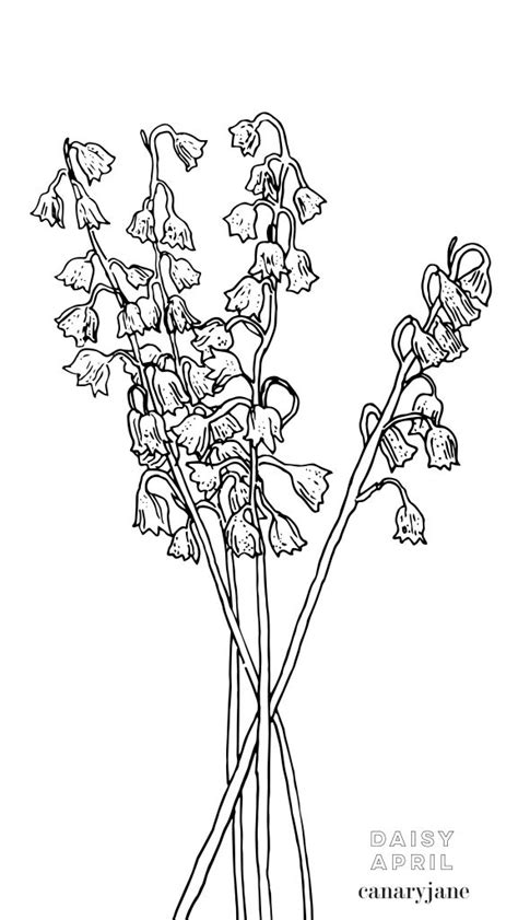 Fill in the missing april dates coloring page. May Lily of the Valley Birth Flower Background & Coloring ...