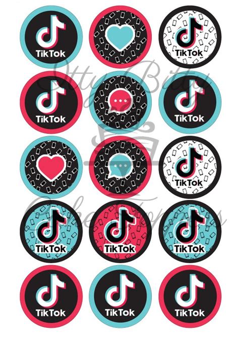 Tiktok Edible Cupcake Toppers Itty Bitty Cake Toppers