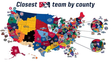 Closest Minor League Team By County Rbaseball