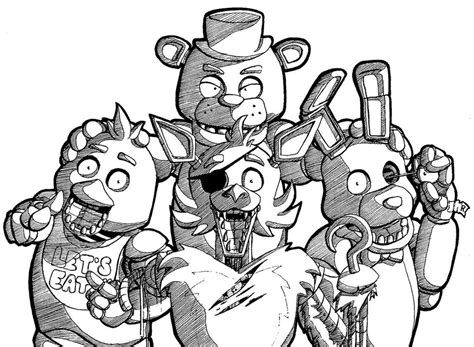 Fnaf All Characters Free Coloring Pages