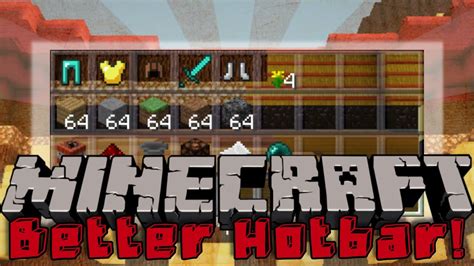 Minecraft Mod Showcase Better Hotbar Mod Youtube