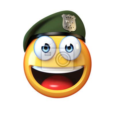 Sheriff Emoji Isolated On White Background Cowboy Emoticon D Wall