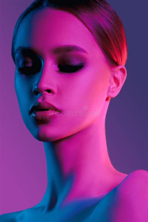 Fashion Colorful Beauty Makeup Portrait Stock Photo Image Of Makeup