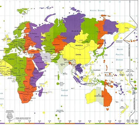 Western Hemisphere Time Zone Map Map