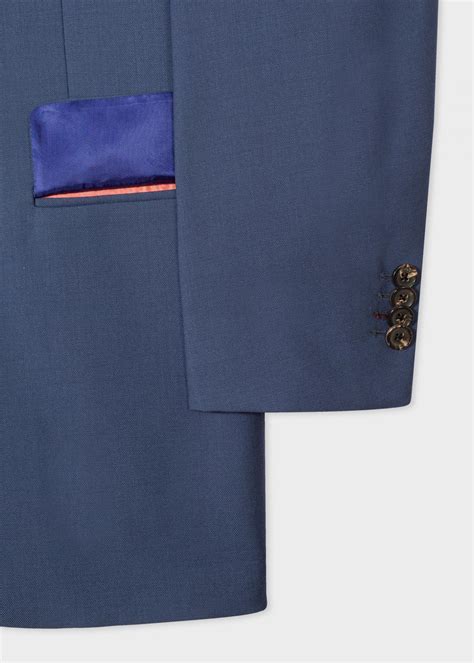 Paul Smith Tailored Fit Slate Blue Wool A Suit To Travel In Blazer