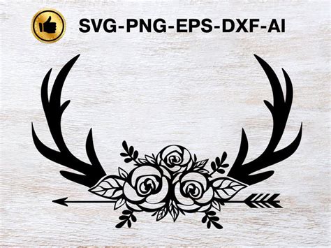 Free Free 70 Floral Antler Svg SVG PNG EPS DXF File