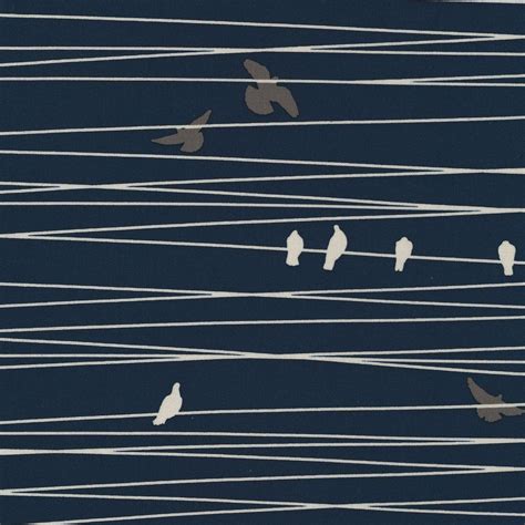 Grafic Fabric Birds On The Wire By Laatifah Safir Hoffman Fabrics