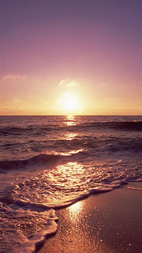 Free Download Ocean Beach Sunset Hd Iphone 5 Wallpapers