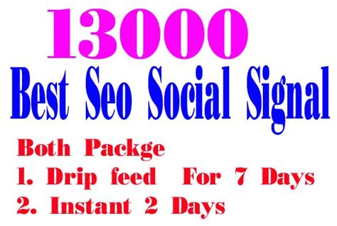 Create 13000 Drip Feed Social Signals For 5 Seoclerks