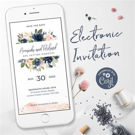 Electronic Wedding Invitations Electronic Invitations Etsy Uk