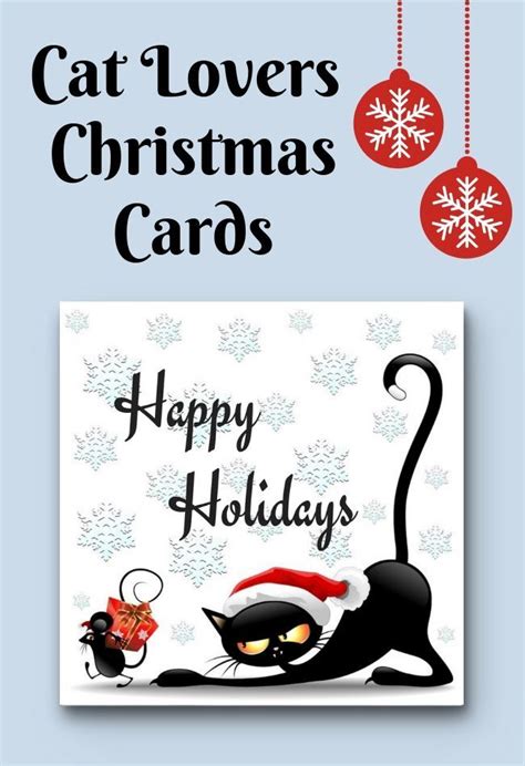 Fun Cat Lovers Christmas Card Clever Christmas Cards Funny Cat