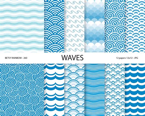 Wave Digital Paper Sea Beach Waves Ocean Sea Waves