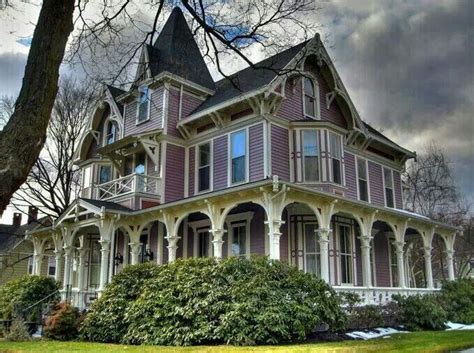 This purple house is found along the menominee river near downtown marinette, wi. Purple Victorian | House beautiful | Pinterest